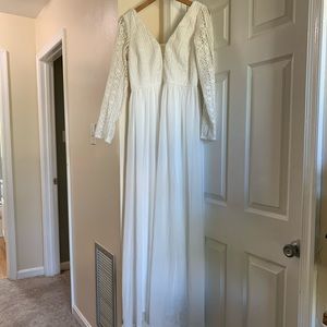Lulus long sleeve wedding dress